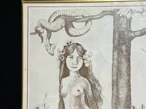 lot 19 image: Charles Bragg  The Eighth Day (Adam and Eve) - Signed Print
