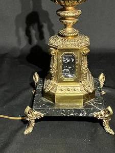 lot 53 image: Large Gold and Marble Lamp