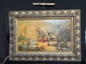 lot 99 image: Beautiful Ornate Frame with Vintage Print