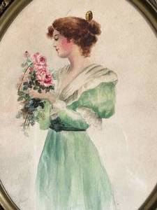 lot 17 image: Antique Paris Water Pitcher & Portrait