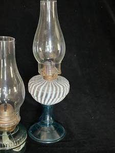 lot 43 image: 3 Vintage Oil Lamps