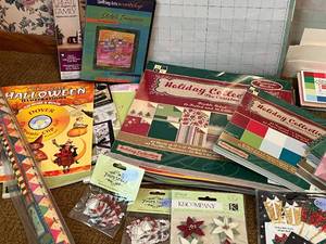 lot 107 image: NEW Scrapbooking Tools (Cricut) and Paper, Stickers and Books