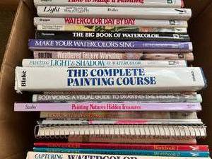 lot 50 image: Box of How To Painting Books