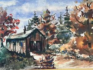 lot 70 image: Original Framed Watercolor  Signed