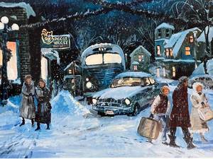 lot 78 image: Bus Depot by Carl Gawboy  Signed and Numbered