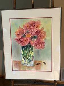 lot 67 image: Original Watercolor and Floral Print