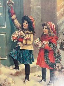 lot 79 image: Vintage Framed Christmas Print