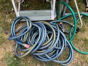 lot 131 image: Lot of Garden Hoses and Hose Reels