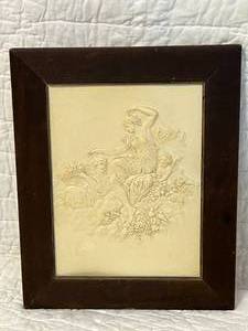 lot 99 image: Large Clay Jug, Pot and Picture
