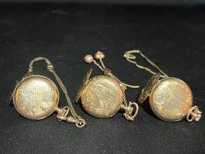 lot 117 image: 3 Gold Pocket Watches and Chains