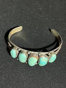 lot 125 image: Sterling Silver and Turquoise Bracelet