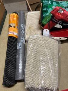 lot 168 image: Lot of shelf liner and Glue Guns and Glue