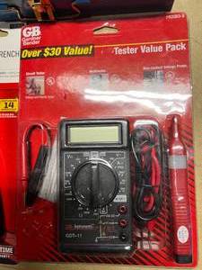 lot 169 image: Propane Torch, New Locking Wrench, Carbon Steel Hole Saw & Tester Value Pack