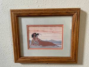 lot 7 image: Maxine Noel with Oak Wood Frame - signed
