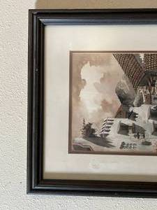 lot 13 image: Original Watercolor Painting of Central American Street