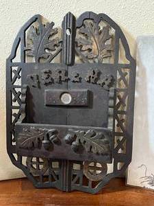 lot 45 image: Wood Carved Wall Hanging and Pencil Drawing