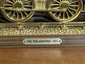 lot 136 image: Vintage  1871 The Philadelphia Train Wall Plaque