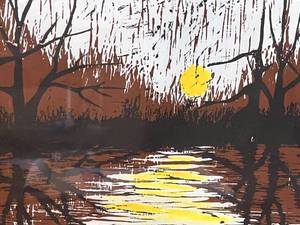 lot 72 image: Vintage Woodblock Nature Print