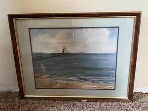 lot 77 image: Vintage Richard Lewis Print - Seaside