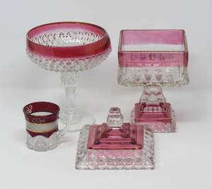 lot 116 image: Turn of the Century Ruby glass from Indiana glass company