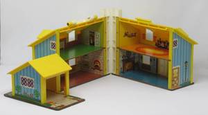 lot 181 image: Vintage Fisher Price toys camper and house