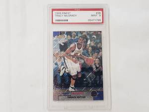lot 4 image: Tracy McGrady 1999 Finest Topps No. 26 PSA Mint 9