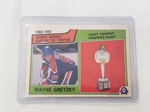 lot 17 image: Wayne Gretzky 1982-1983 Hart Trophy O-Pee-Chee No. 203
