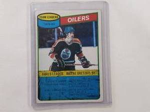 lot 30 image: Wayne Gretzky Oilers Team Leaders 1979-80 Topps No. 182