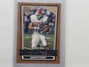 lot 55 image: Adrian Peterson Rookie Topps 2007 Draft Pick No. 135