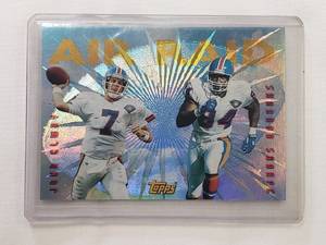lot 57 image: John Elway & Shannon Sharpe 1995 Topps Air Raid No. AR6