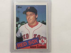 lot 64 image: Roger Clemens Rookie 1985 Topps No. 181