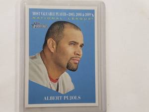 lot 70 image: Albert Pujols Most Valuable Player Topps Heritage No. 477