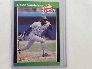 lot 90 image: Deion Sanders Donruss 89 MLB The Rookies No. 6