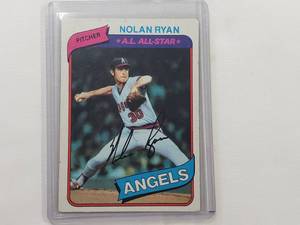 lot 104 image: Nolan Ryan A.L. All-Star 1980 Topps No. 580