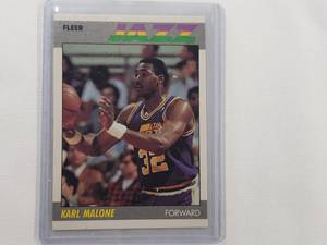lot 154 image: Karl Malone 1987 Fleer 68 of 132