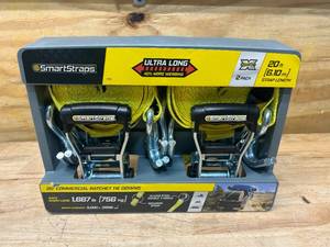 lot 99 image: SMARTSTRAPS 20 Commercial Ratchet Tie Downs- 2 Pack