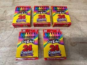 lot 100 image: Cra-Z-art Crayons Lot of 5 Packs of, Crayons (24 per pack)