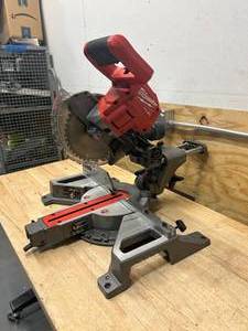 lot 52 image: MILWAUKEE M18 FUEL 18V Lithium-Ion Brushless Cordless 7-14 in. Dual Bevel Sliding Compound Miter Saw (Tool-Only)