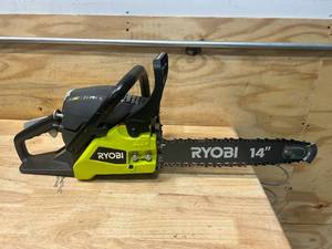 lot 5 image: RYOBI 14 in. 37cc 2-Cycle Gas Chainsaw with Case
