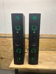 lot 119 image: ALTEC ABT385 POWER DUO TOWER SPEAKER SET
