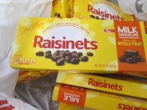 12- 3.1 oz pks Raisinets...