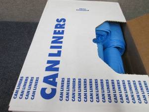 Case of 250 Blue 20-30 Gallon Trash...
