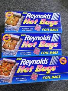 3 boxes of reynolds hot bags ...