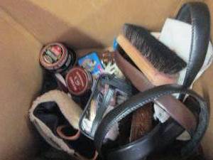 box of shoe polish and more ...