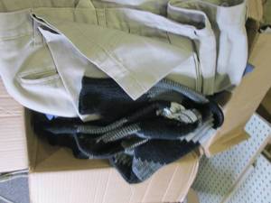 box of mens dress pants 40x32 and d...