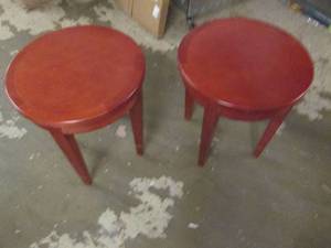 2 colonial cherry end tables ...
