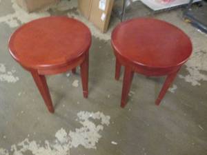 2 colonial cherry end tables ...