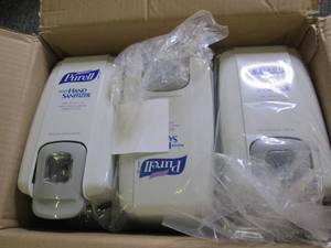case of 6 purell dispensers...
