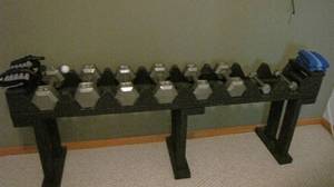 lot 8 image: Weight Rack with dumbells plus