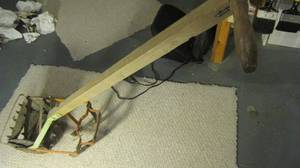 lot 28 image: Antique garden tiller...